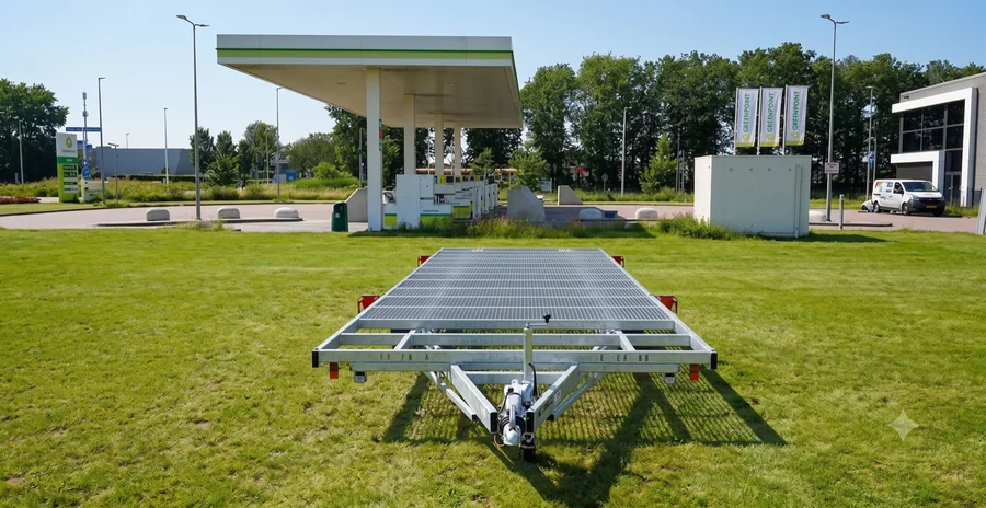 Trailer-System bereit zur Anlieferung